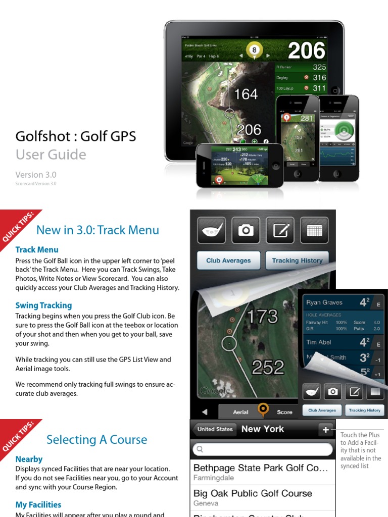 Golfshot Golf GPS User Guide PDF Golf Course Par (Score)