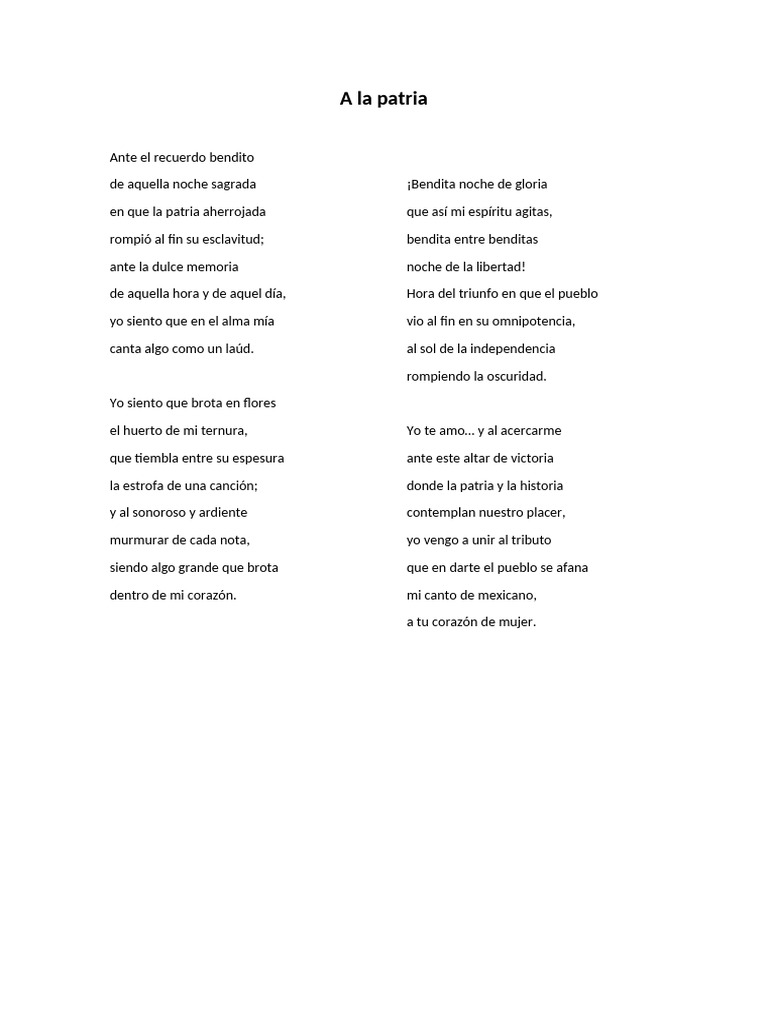 Poema sobre la libertad y la patria | PDF