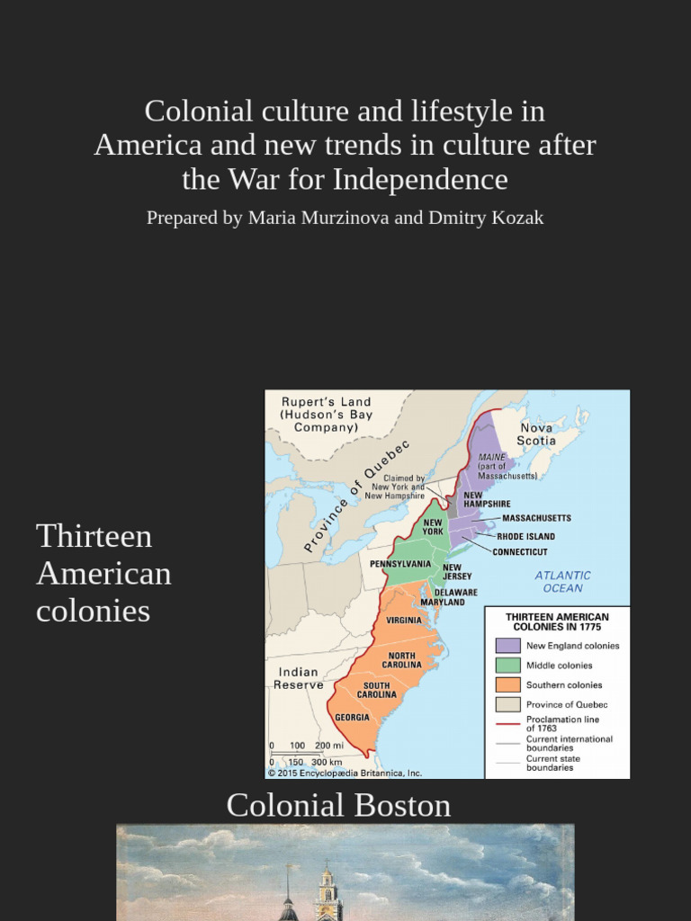 Colonial Culture and Lifestyle in America | PDF
