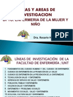 Lineas de Investigacion Dpto 2005 - 2011
