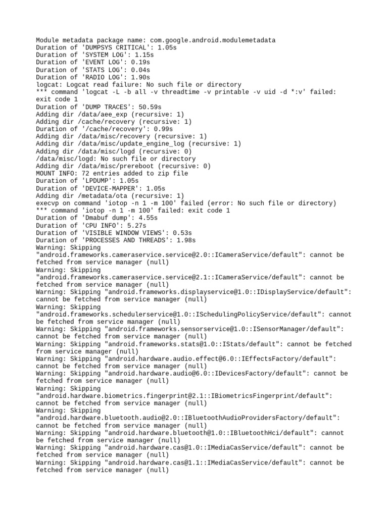 Dumpstate Log | PDF | Computer Engineering | Computing
