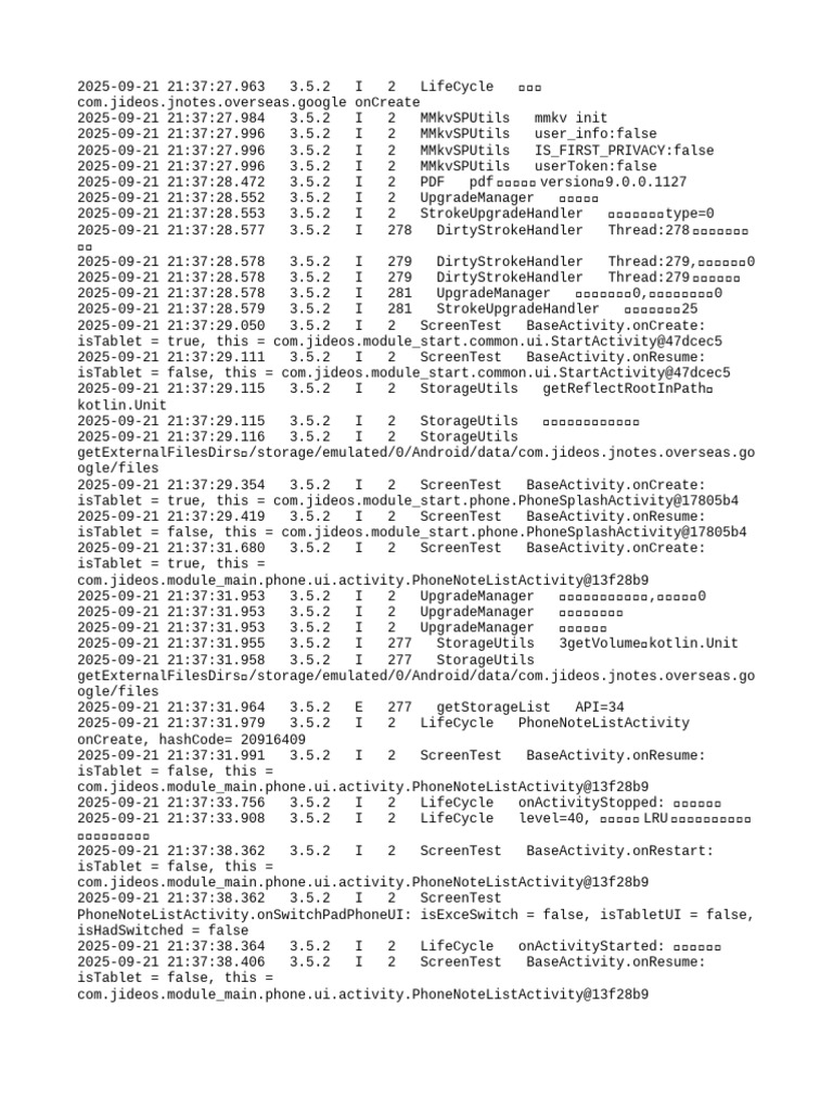 App Lifecycle and Initialization Logs | PDF