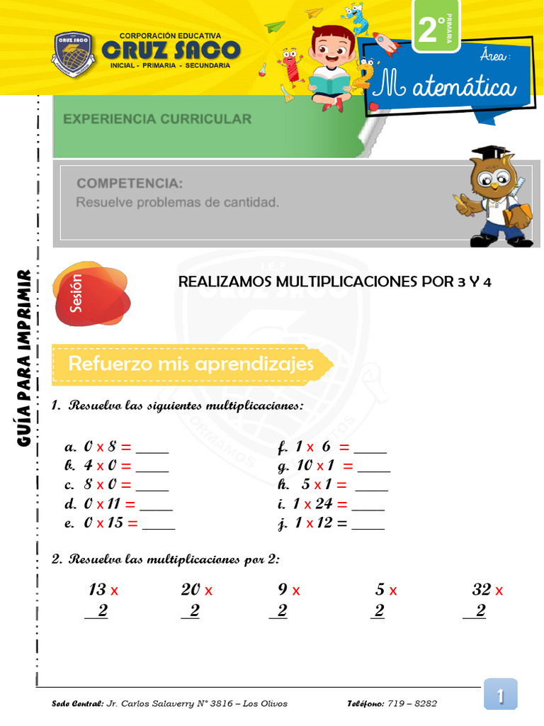 Guía de Matemáticas para 2° Primaria | PDF | Matemáticas