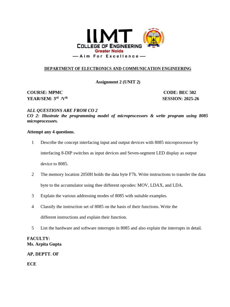 MPMC 2 | PDF