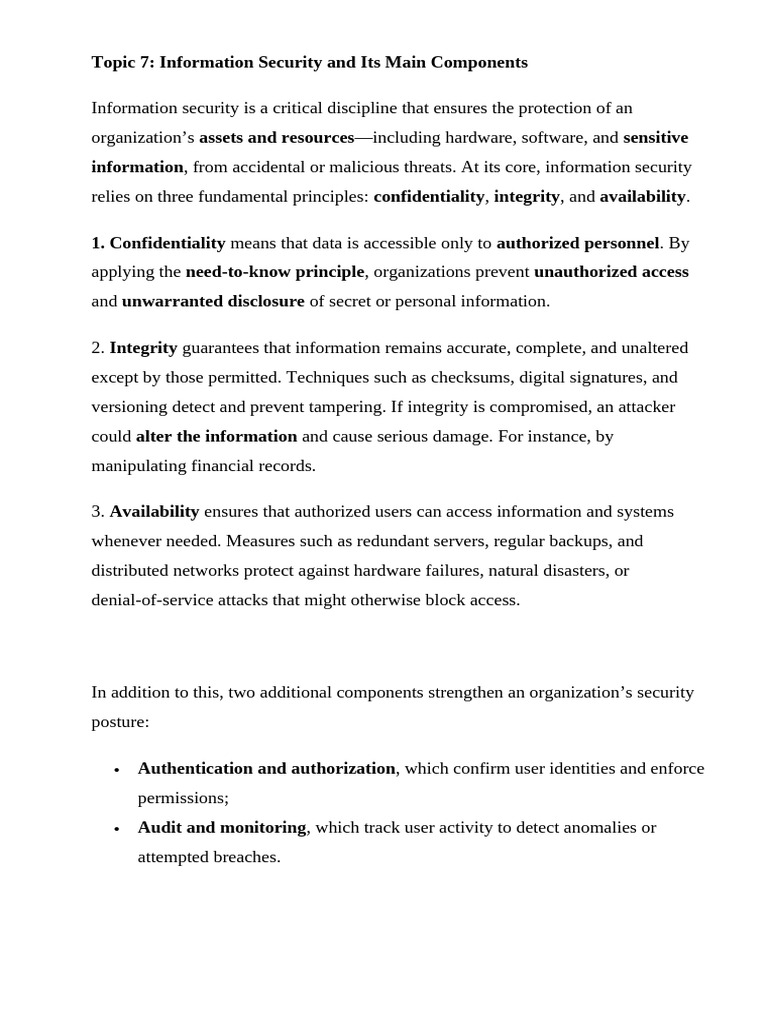 Key Principles of Information Security | PDF