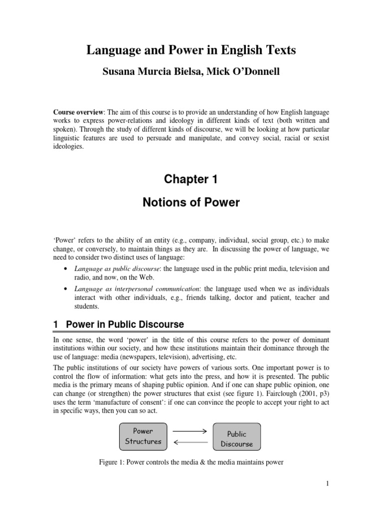 Language's Role in Power Dynamics | PDF | Newspapers | News