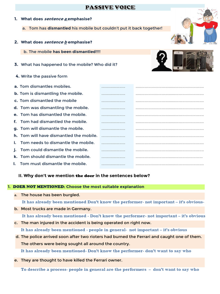 Elc Three Passive Voice Rules | PDF