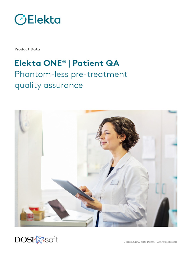 Phantom-less QA with Elekta ONE® | PDF | Radiation Therapy