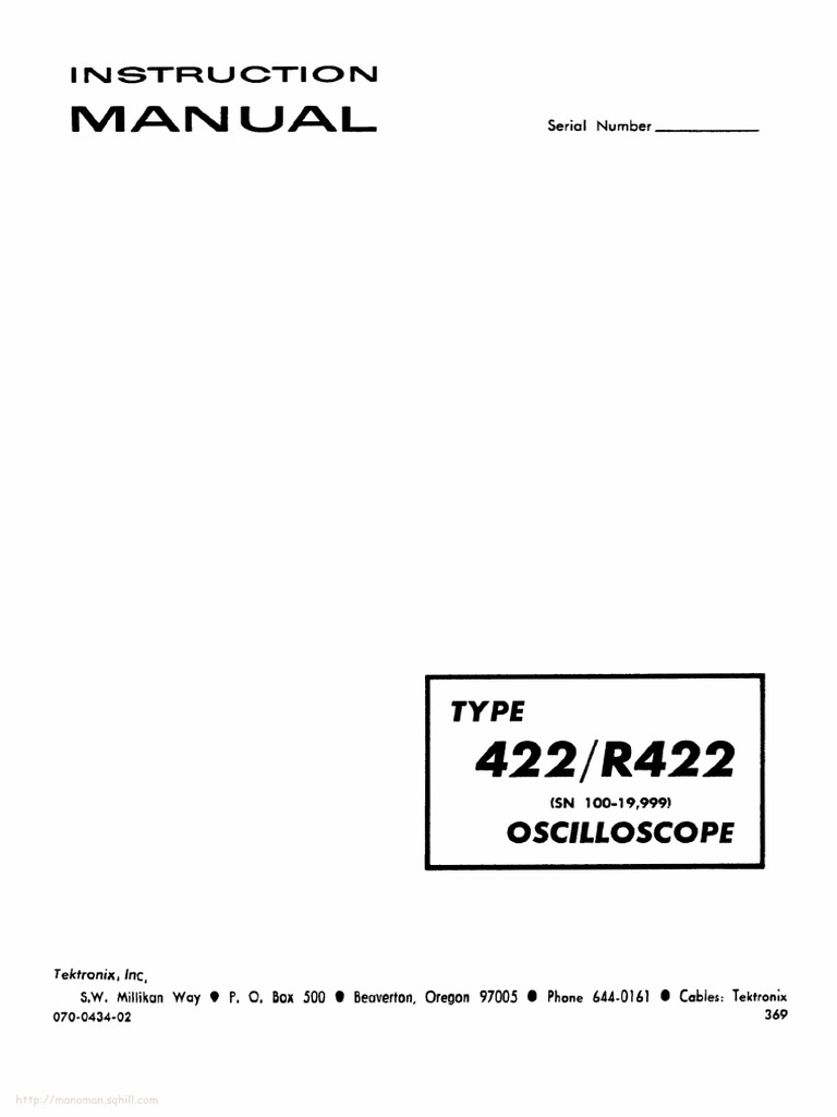 Tektronix 422 r422 | PDF