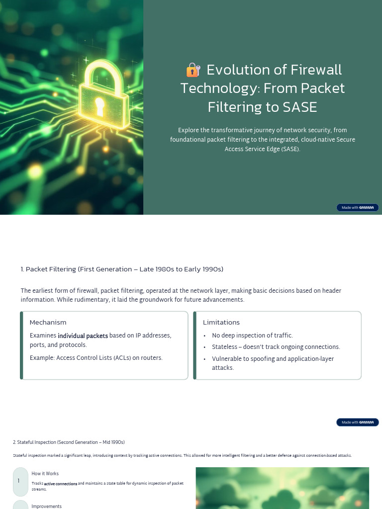 Evolution of Firewall Technology | PDF | Firewall (Computing ...