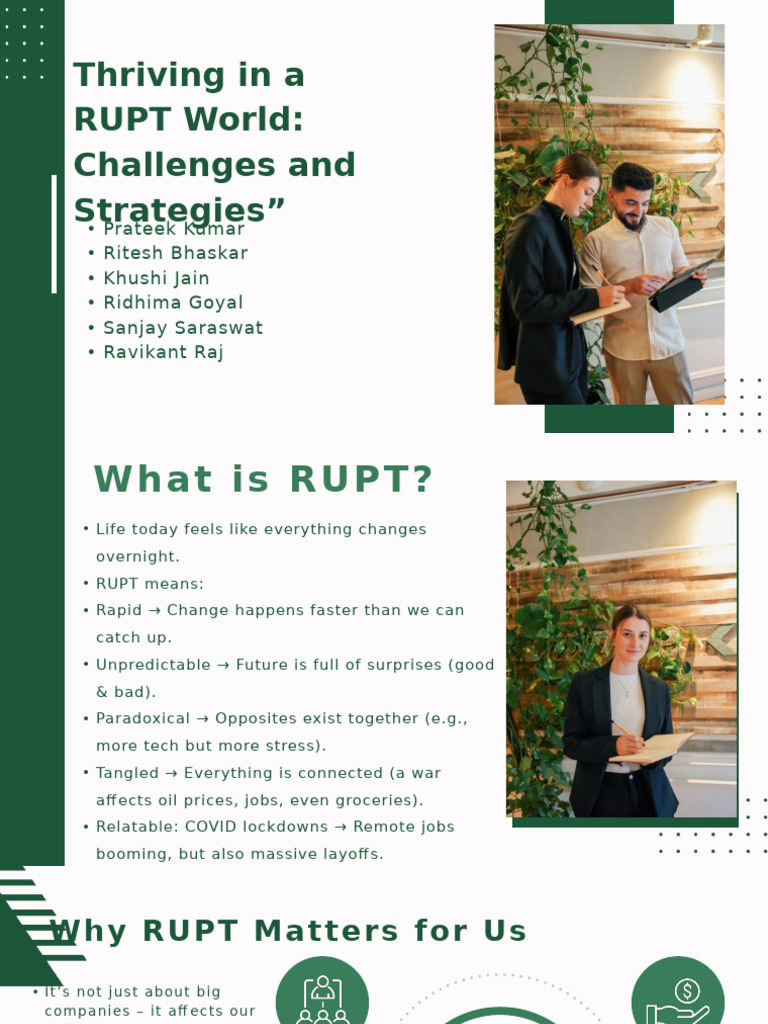 Strategies for Thriving in a RUPT World | PDF