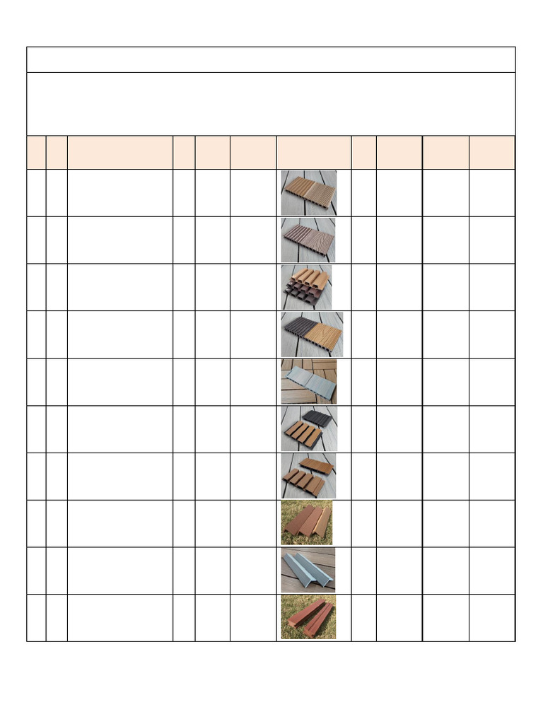2025 Grade B WPC Decking & Wall Panel Prices | PDF