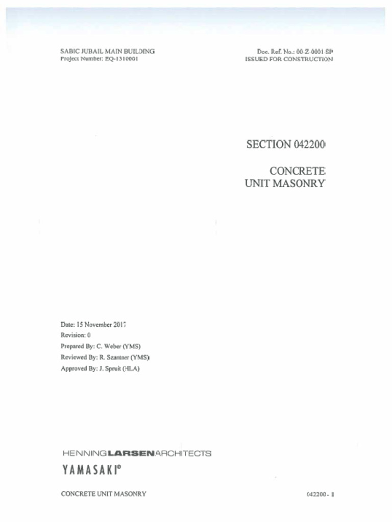 Specification Blockwork | PDF