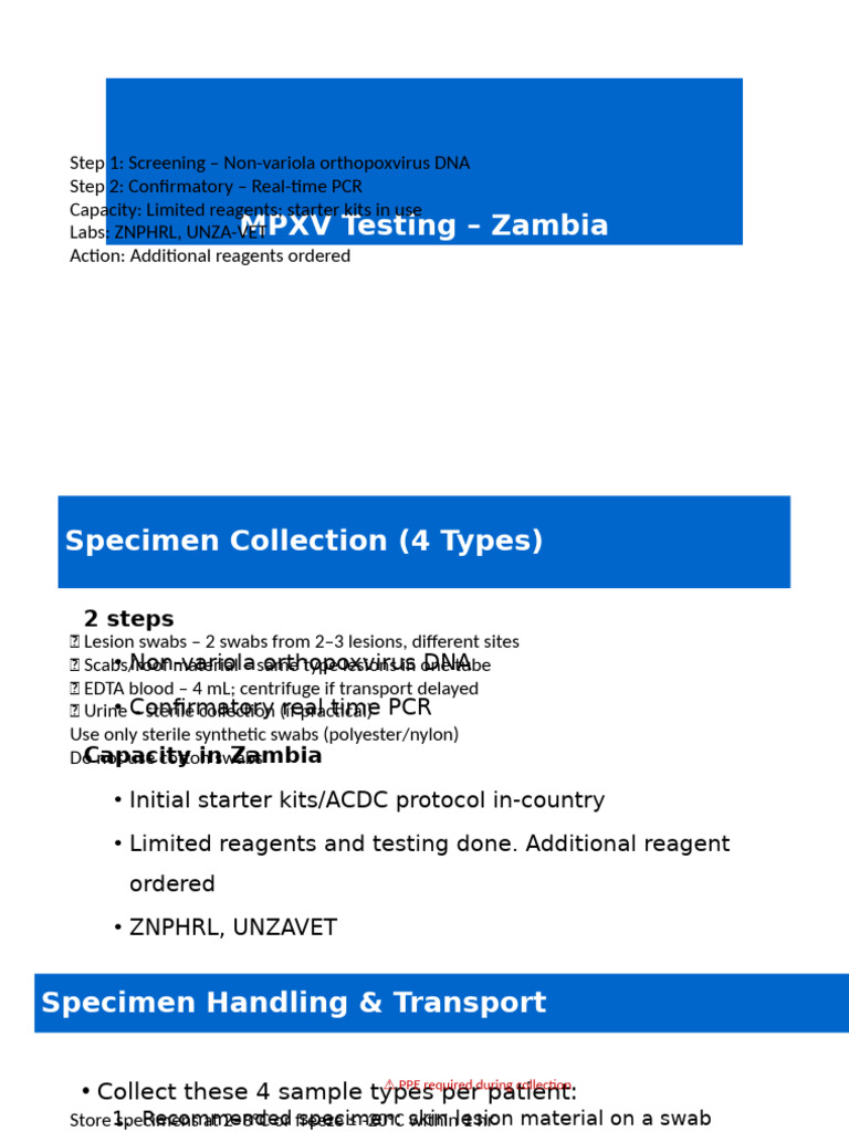 Testing For Mpox Clean | PDF | Clinical Medicine | Medical Specialties