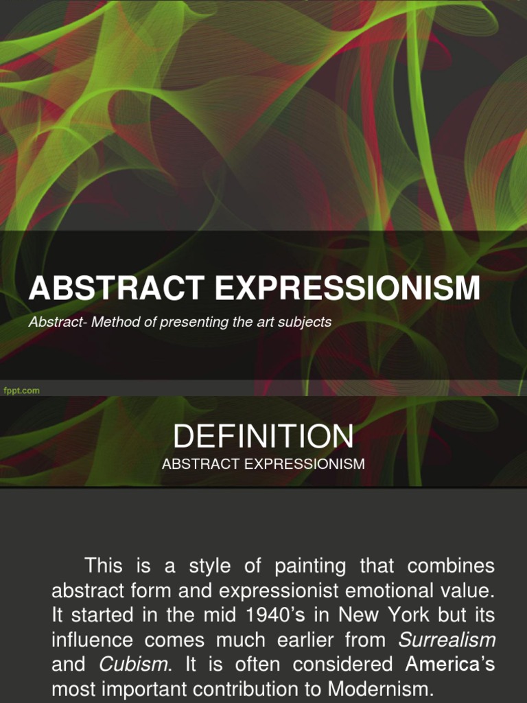 Understanding Abstract Expressionism | PDF | Abstract Art | Theories Of ...
