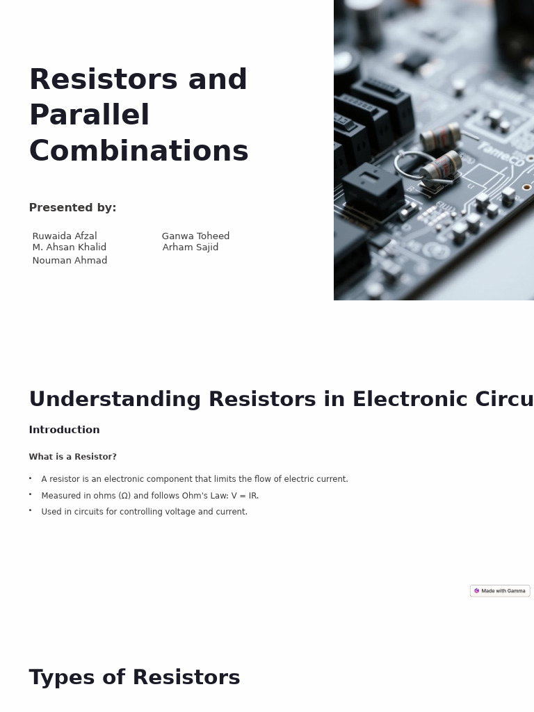 Resistors and Parallel Combinations Guide | PDF | Resistor | Electronics