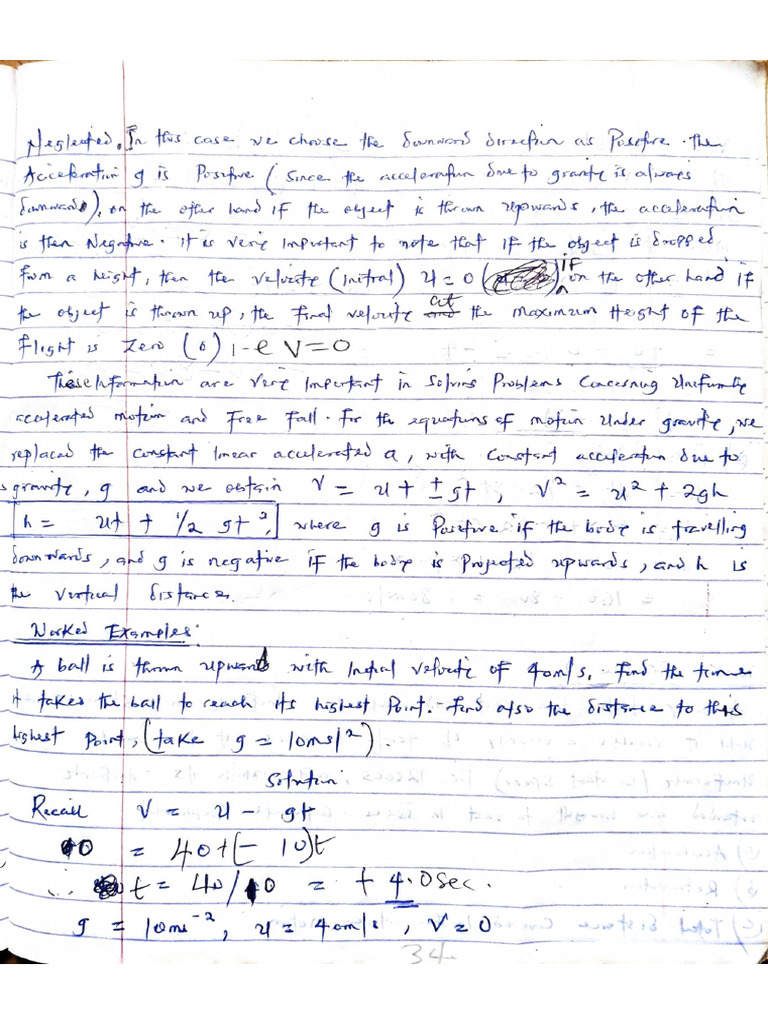 Phy 101 Note 4 | PDF