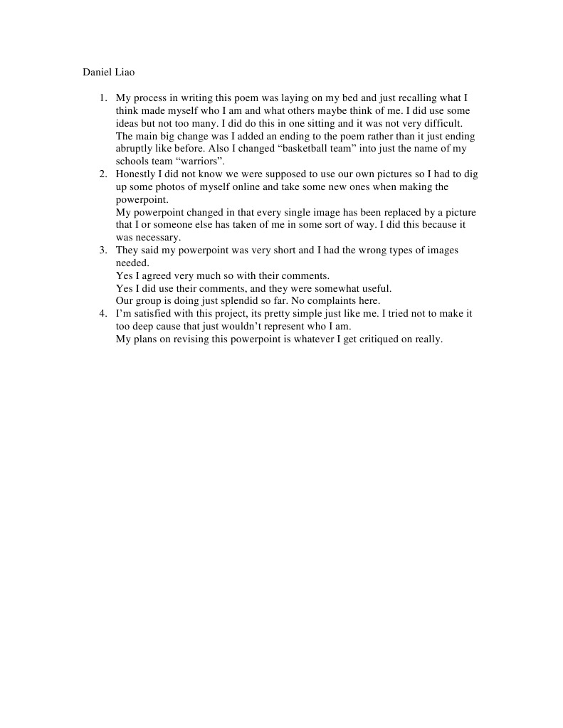 Liao, D. Reflection | PDF | Language Arts & Discipline | Self-Improvement