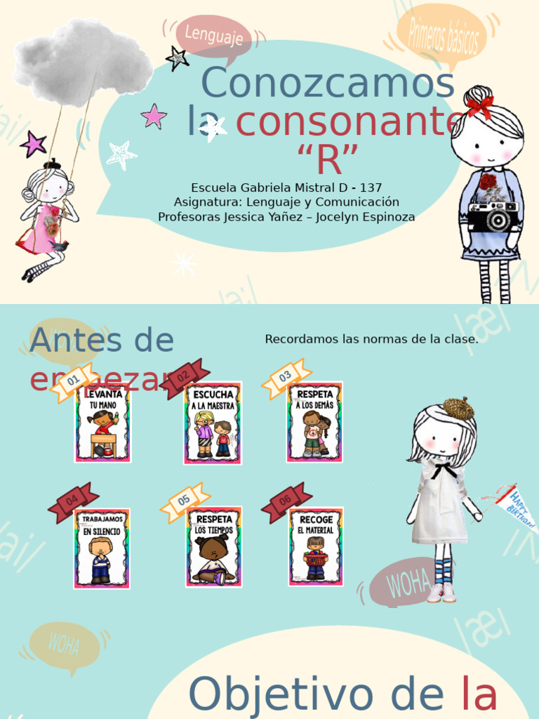 Aprende la consonante R en clase | PDF | Lingüística | Fonética