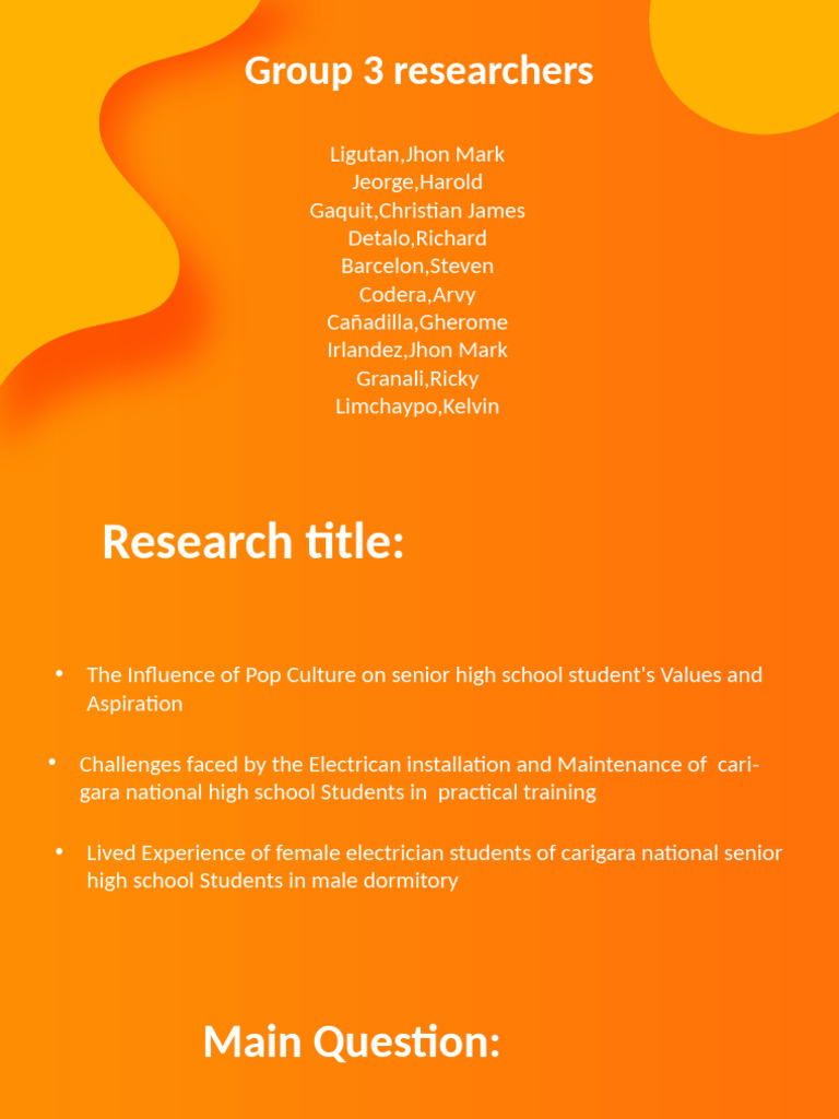 GROUP 3 Research Title | PDF