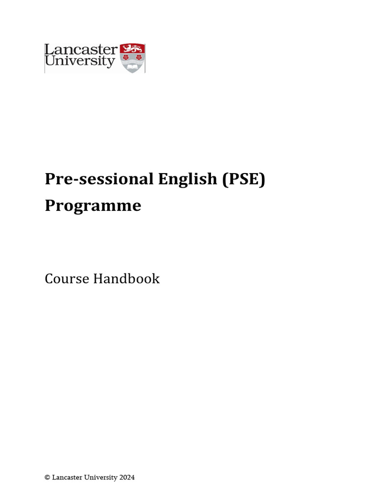 Pre-sessional English Course Handbook | PDF | Plagiarism | Artificial ...