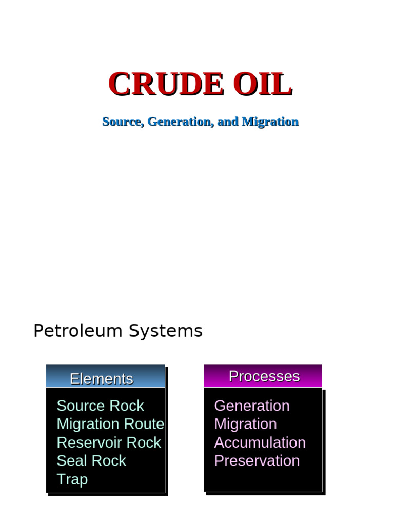Crude Oil: Source and Migration Processes | PDF | Petroleum Reservoir ...
