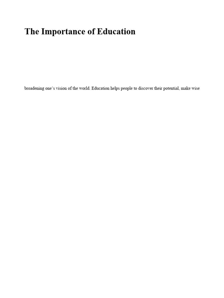 The Crucial Role of Education in Society | PDF | Poverty | Poverty ...