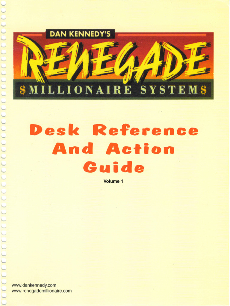 語学・辞書・学習参考書 RENGADE MILLIONAIRE SYSTEM Dan Kennedy Amazon.com: Renegade Millionaire: 7 Secrets To Extreme Wealth