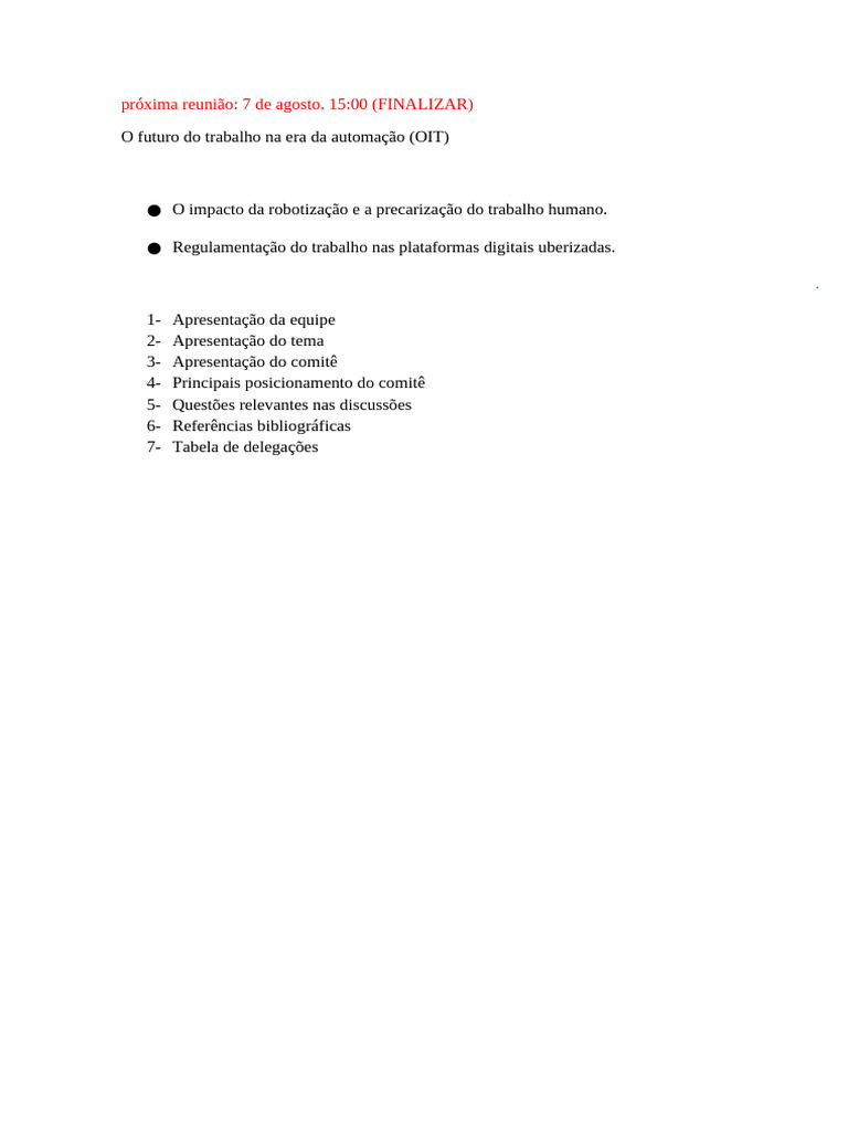 Projeto Mini Mun (1) (2) | PDF | Sindicato | Economia