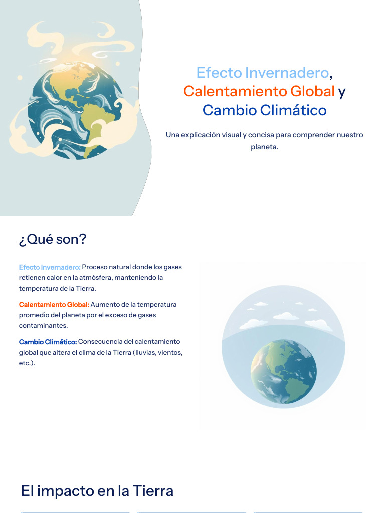 Efecto Invernadero Calentamiento Global y Cambio Climatico | PDF