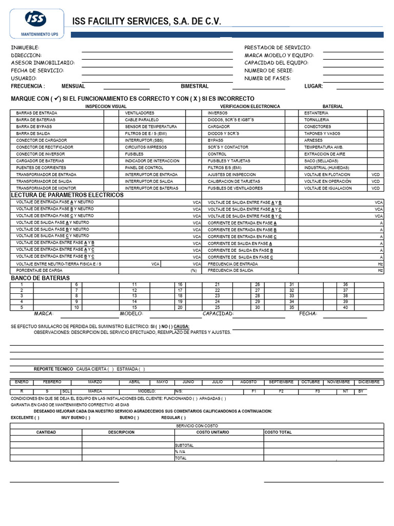 Iss Formato Mantenimiento Ups 05 10 2022 - 240612 - 115333 | PDF ...