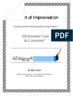 The Art of Improvisation - 200 Standard Tunes (Chord Progressions for C Instruments) - By Bob Taylor