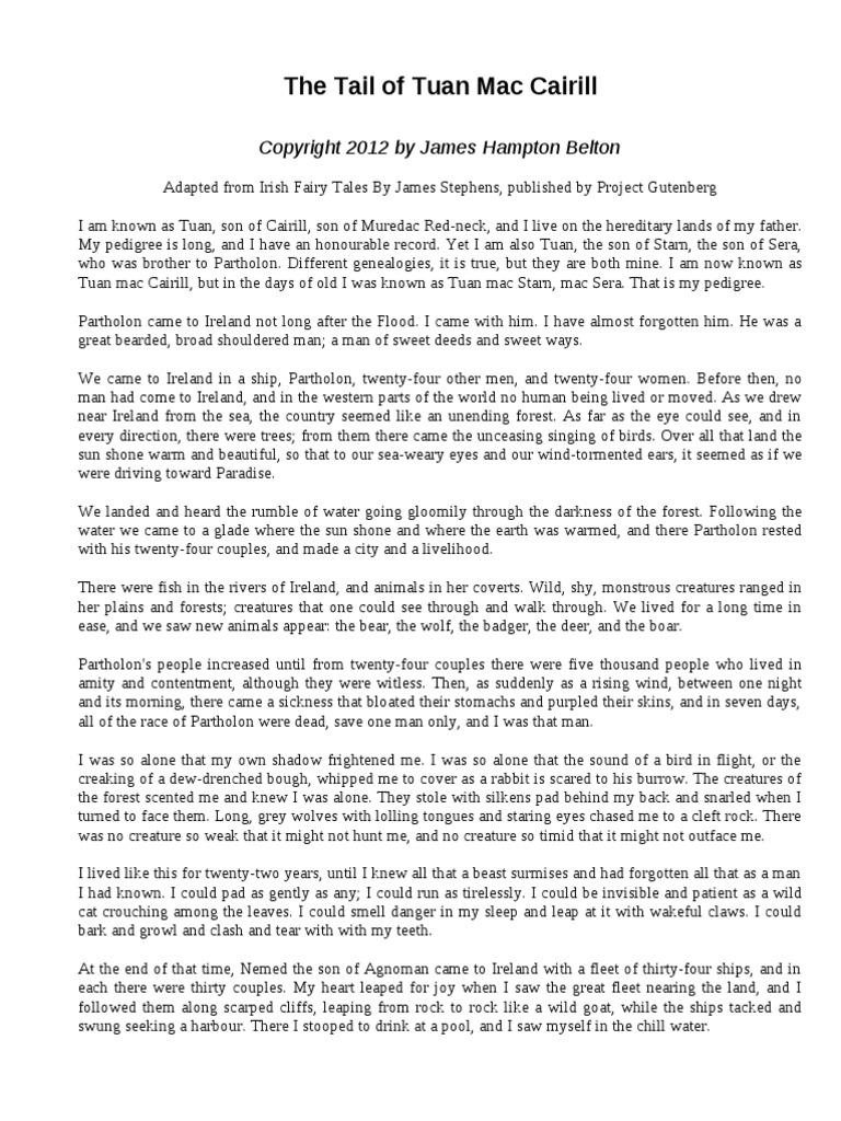 The Tale of Tuan Mac Cairill | PDF | Gray Wolf | Nature