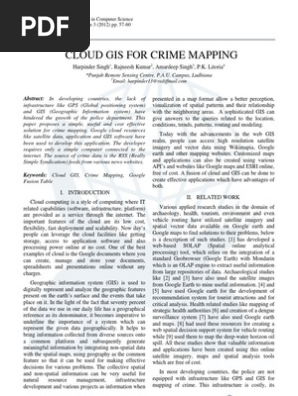 Cloud GIS for Crime Mapping 