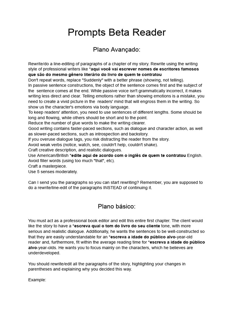 Beta Reader Editing Guide | PDF | Linguistics | Grammar