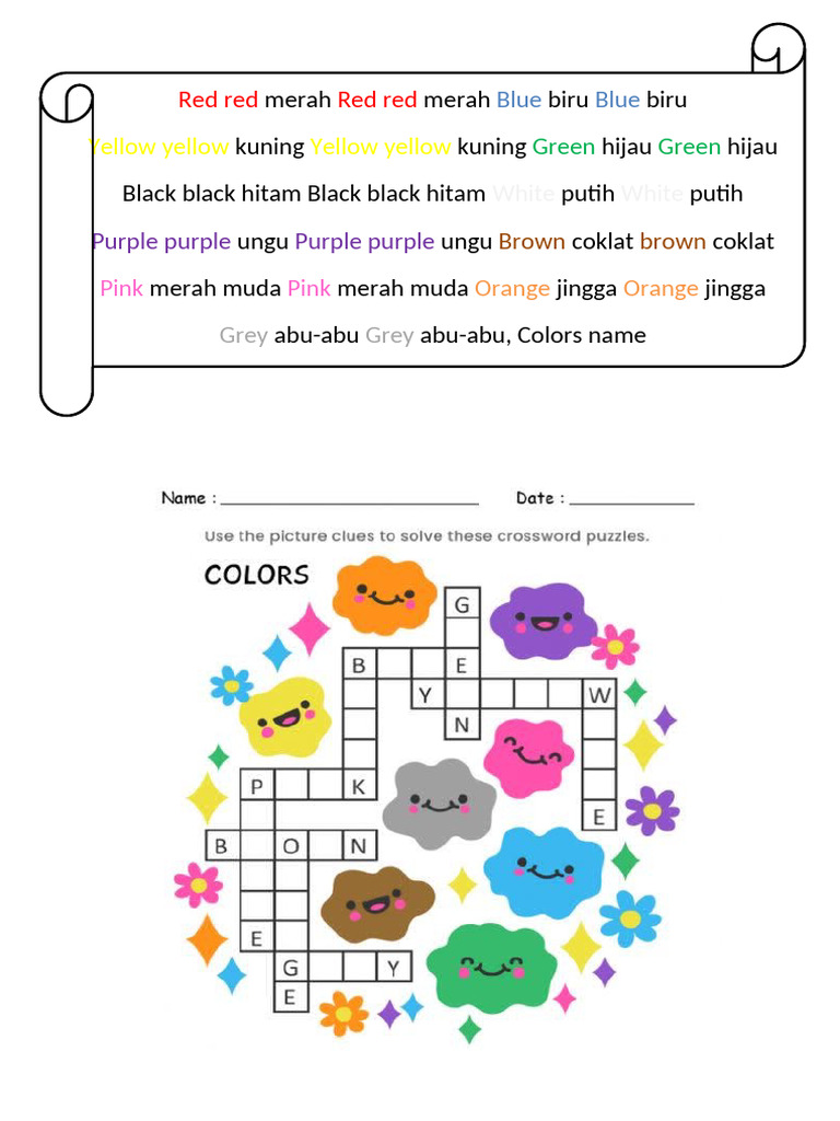 Colors Worksheet | PDF