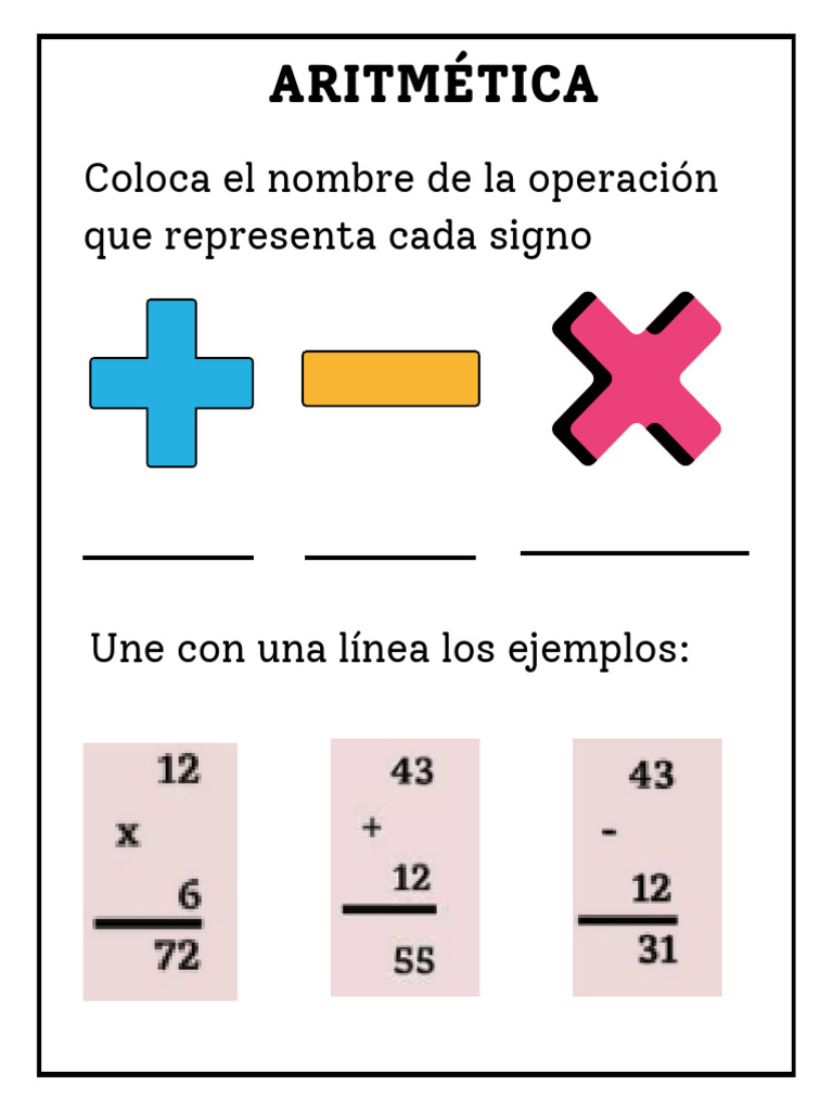 Ejercicios de Aritmética Básica para Niños | PDF