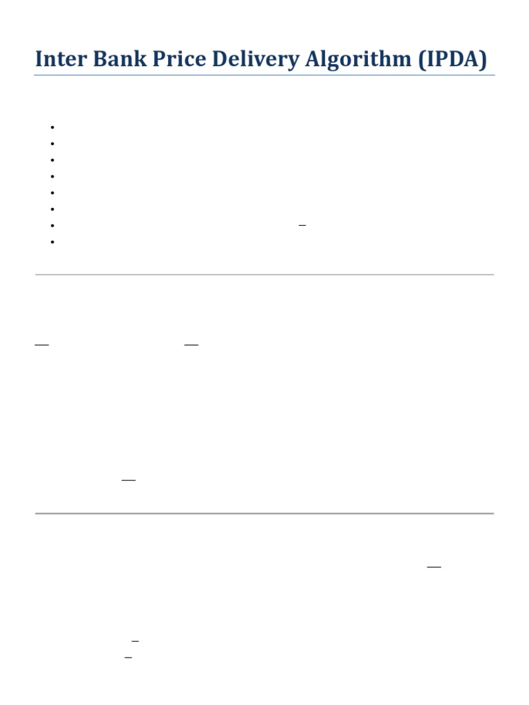 Understanding the IPDA Trading Algorithm | PDF | Microeconomics | Investing