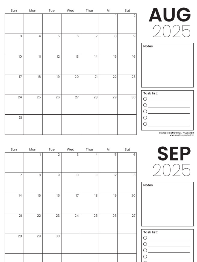 2025 Monthly Task List Overview | PDF