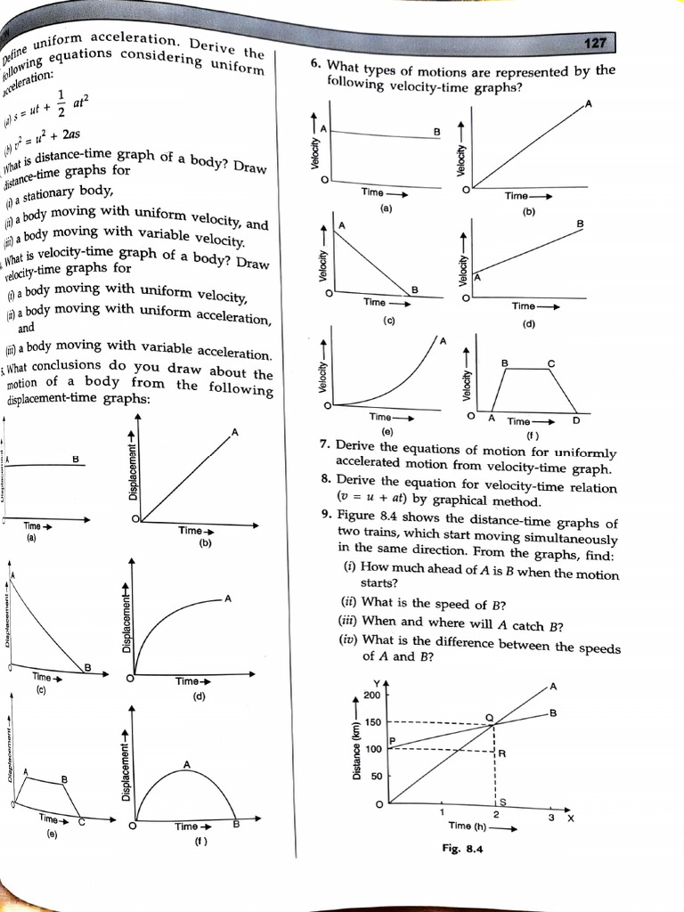 Equations and Graphs of Motion | PDF | Velocity | Acceleration