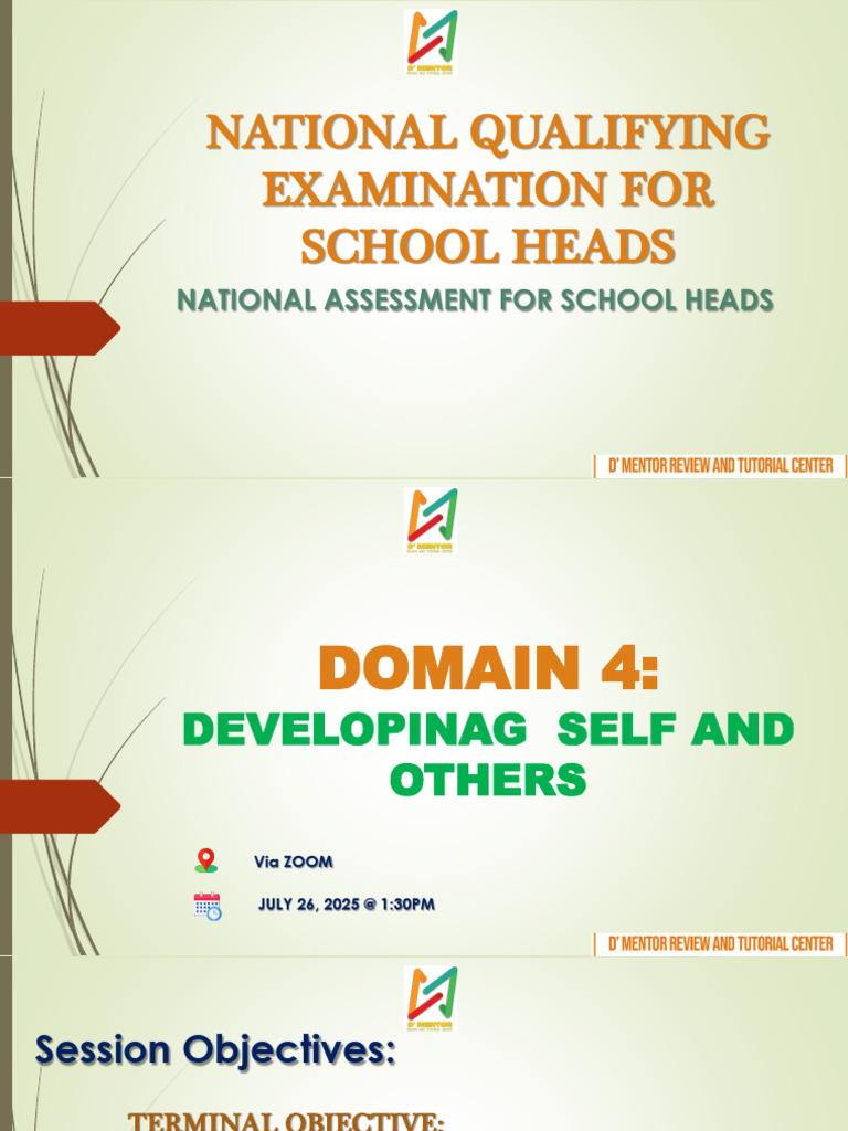 National Qualifying Exam for School Heads | PDF | Differentiated ...