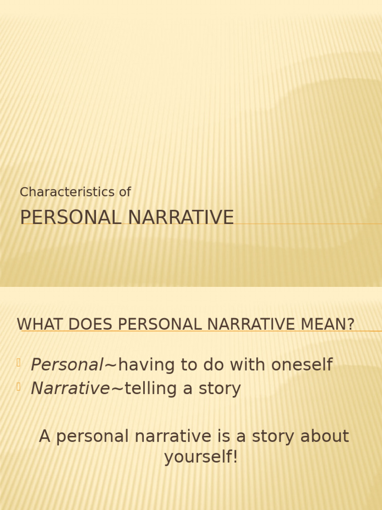 Personal Narrative Writing Guide | PDF