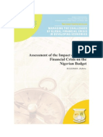 Assessment of the Impact of Global Financial Crisis on the Nigerian Budget