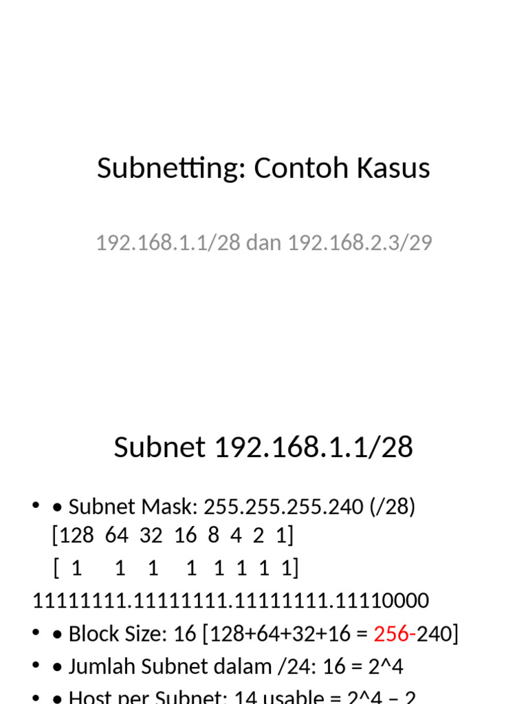 Exemples de Subnetting /28 et /29 | PDF | Réseaux | Protocoles Internet