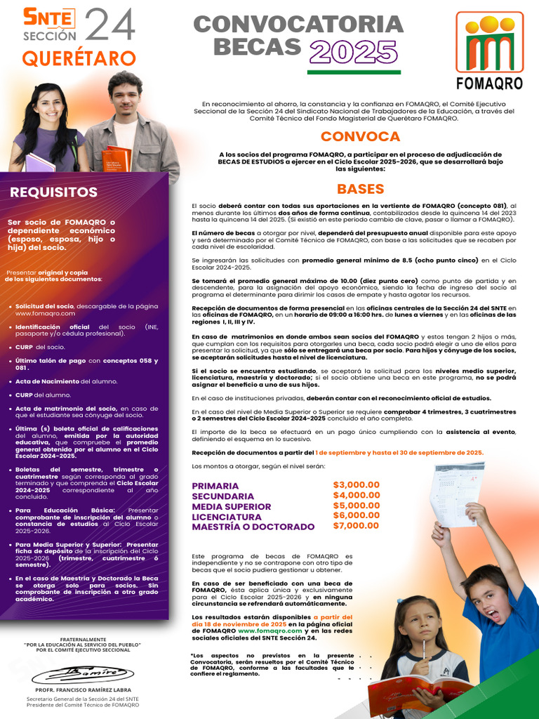 Becas FOMAQRO 2025: Convocatoria y Requisitos | PDF | Beca