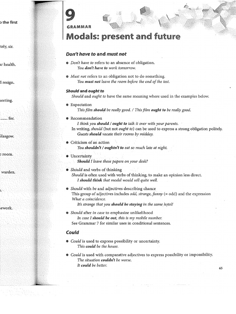 Modals Handout 3 | PDF