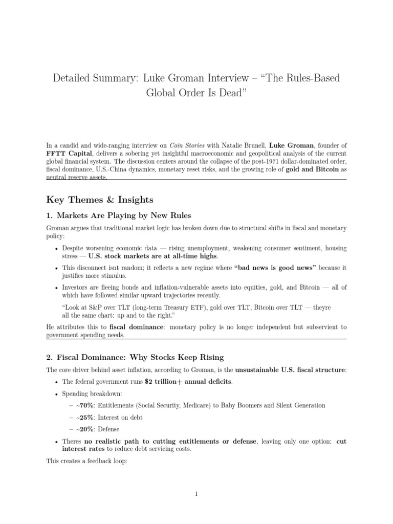 Luke Groman | PDF | Fiscal Policy | Inflation