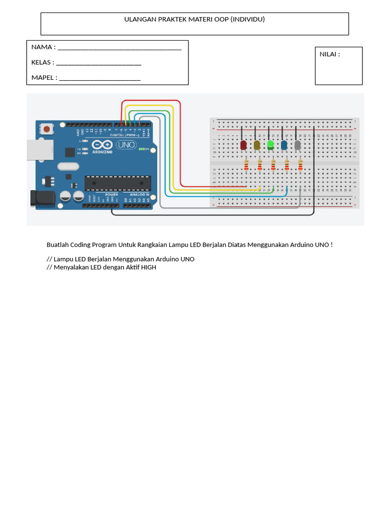 LED Berjalan dengan Arduino UNO | PDF