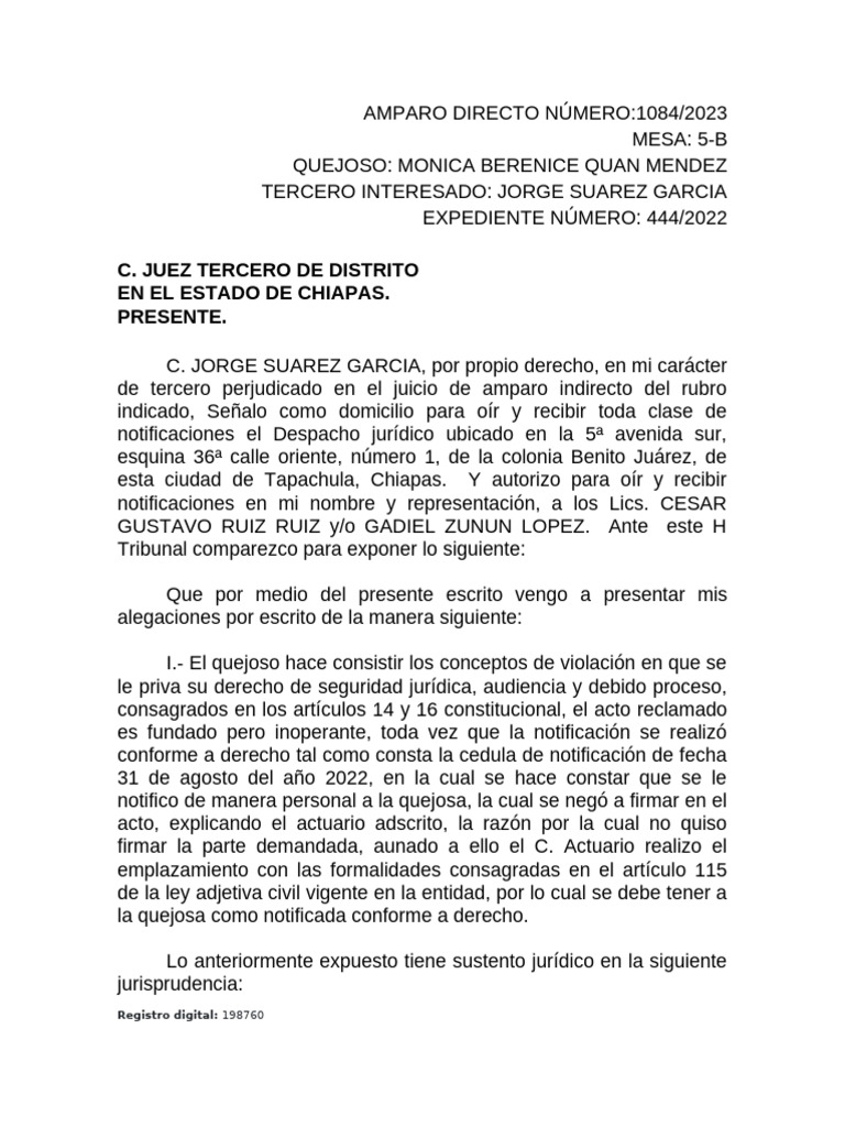 Amparo Indirecto | PDF | Justicia | Crimen y violencia