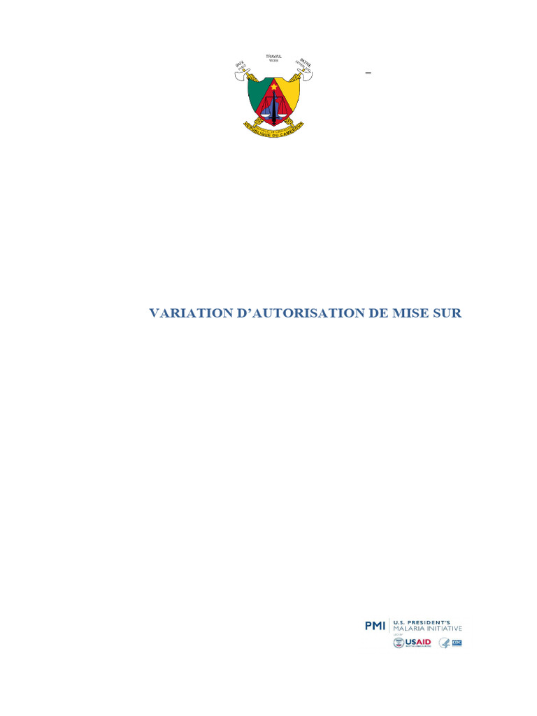 Guide sur les Variations d'AMM au Cameroun | PDF | Pharmacie | Soins de ...